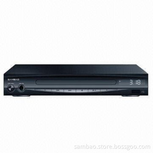 Mini DVD Player in 225 x 33 x 170mm Size with 2.0-channel, USB, LED Display and Mic Jack